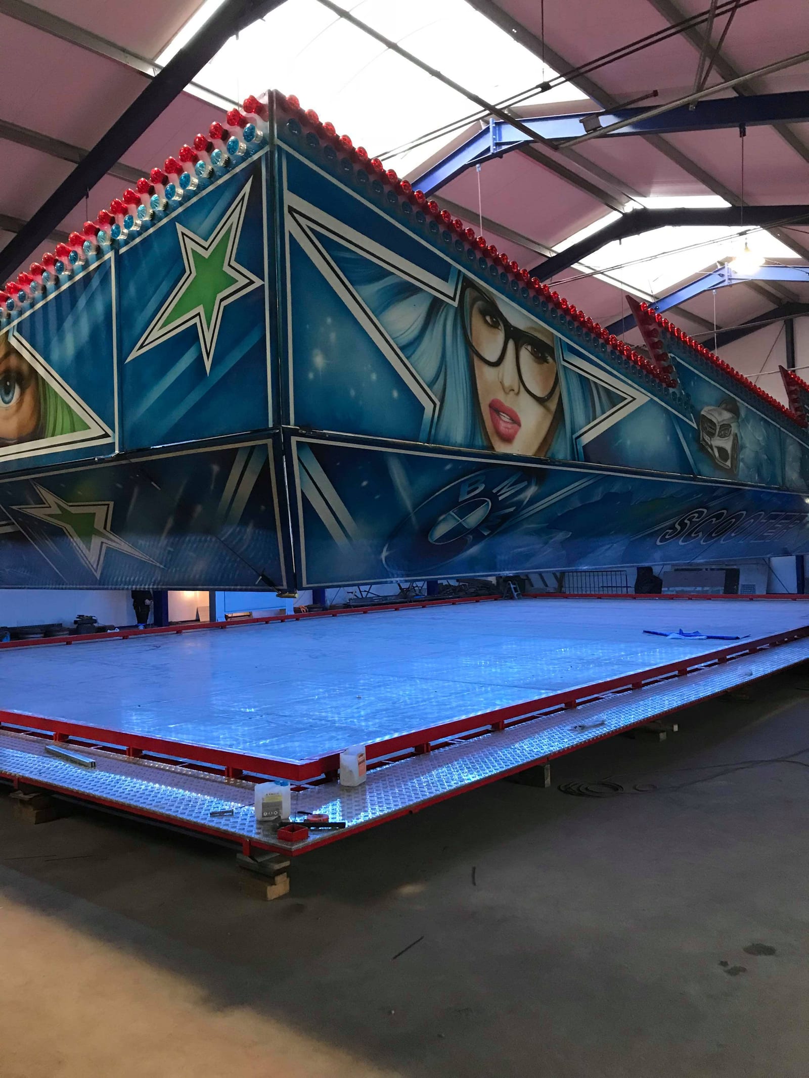 CBK Technik dodgem track build-up